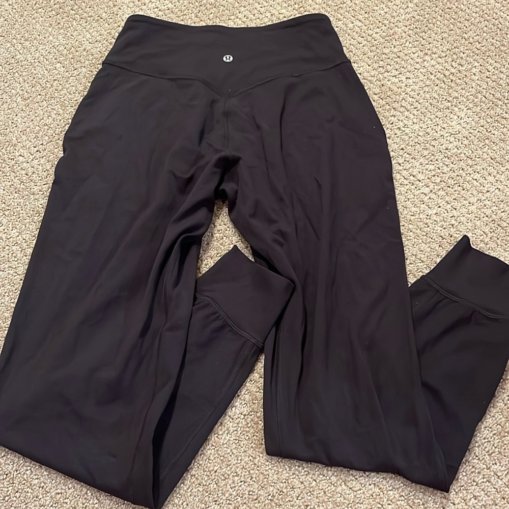 black lululemon align joggers